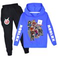 thumbnail image 1 of juego moda tendencia traje niños niñas Sudadera con capucha pantalones casuales dibujos animados niños ropa Casual regalos de cumpleaños, 1 of 5