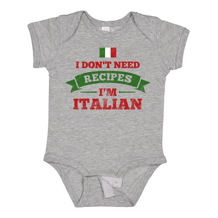 

Inktastic No Recipes I m Italian Gift Baby Boy or Baby Girl Bodysuit