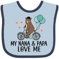 thumbnail image 3 of Inktastic My Nana Papa Love Me Grandchild Boys Baby Bib, 3 of 4