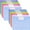 Multi-color, variant on Yayun 12 Pack Multi-color Index Dividers Pocket Folder,9.5x12In Durable File Binder Organizer with 11 Holes and Label for School,Office(6 Colors)