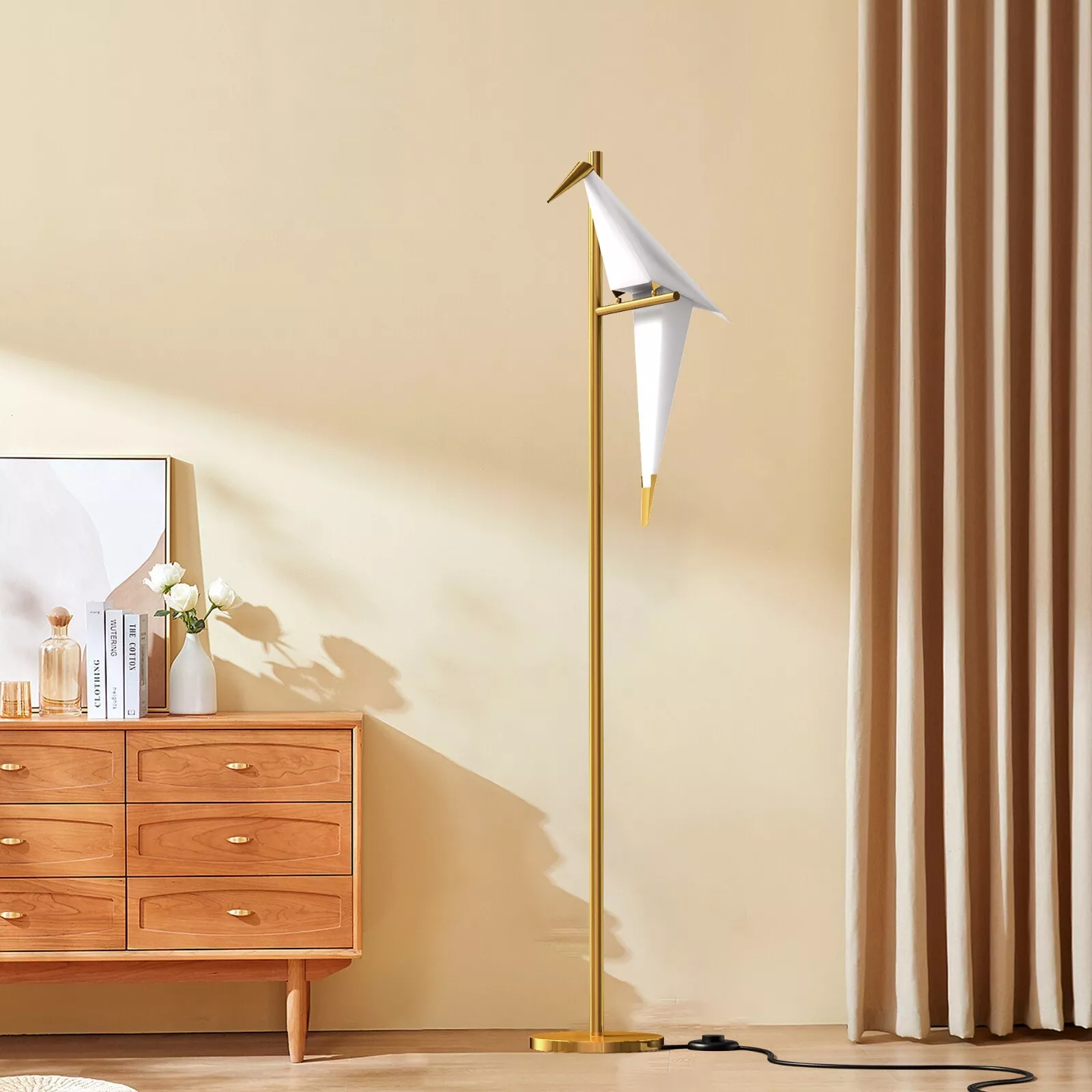 LUOLAX modern American style iron origami bird floor lamp bedroom living room floor lamp lighting LED lamp