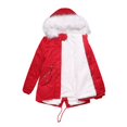 thumbnail image 1 of Chaqueta de algodón de talla grande para mujer, de longitud media y larga, con forro polar, chaqueta de invierno cálida y holgada para mujer con cuello de piel, 1 of 6