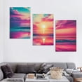 thumbnail image 4 of Beach Sunset Print, Beach Wall Art, Tropical Print, The Sun Setting Over The Water With Waves, Sunset Art Print, Clouds In A Night Sky, Canvas, Art Prints, Wall Art Decor, Wall, 4 of 4