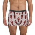 thumbnail image 1 of Fotbe Red Lobster With Claws Calzoncillos Tipo Boxer con Bolsa de Soporte Total para Hombre, X-Temp Fresco, Transpirable y de Secado Rápido-Small, 1 of 5