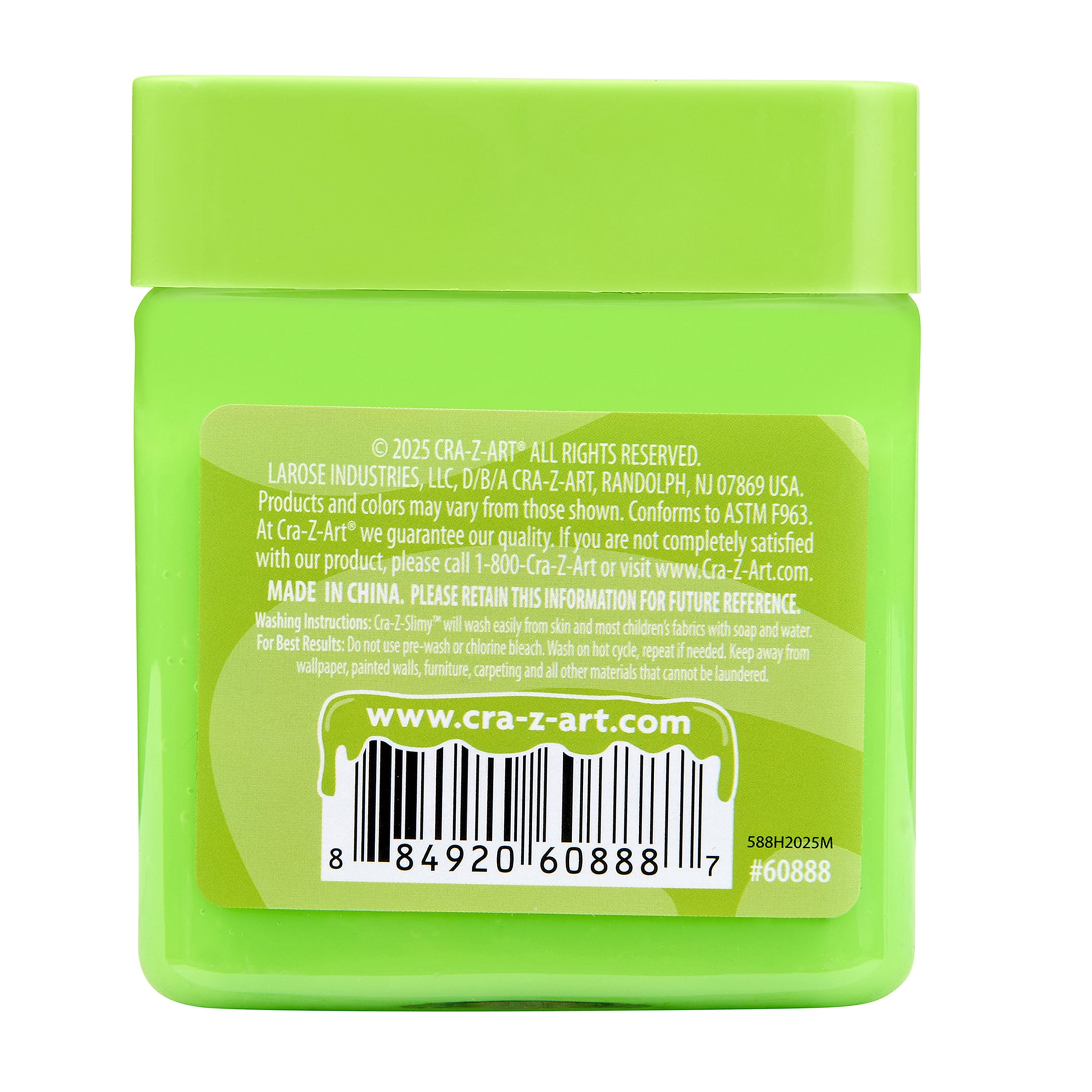 Cra-Z-Slimy - I'm Stretchy Neon Green Slime - 10 oz Jar