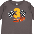 thumbnail image 4 of Inktastic Number Three Race Car Boys or Girls Long Sleeve Toddler T-Shirt, 4 of 5