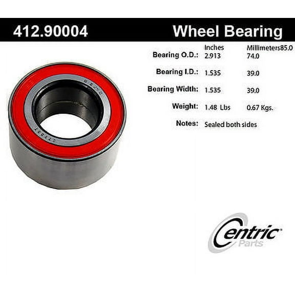 centric 412.90004e standard axle ball bearing Fits select: 2001-2003 SATURN L200, 2001-2004 SATURN LW300