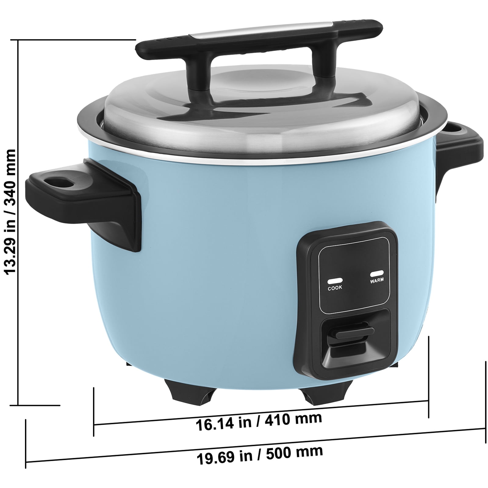 KFFKFF Large Capacity Rice Cooker, 60-Cup, 13.74 Qt / 13 Liter, Includes Nonstick Inner Pot, Quick Cooking & 24-Hr Warmth Retention, Comes with Rice Cup & Paddle, Ideal for Restaurants