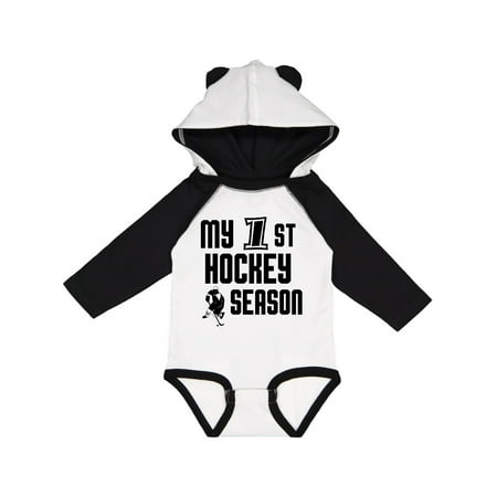 

Inktastic my 1st hockey season Gift Baby Boy Long Sleeve Bodysuit