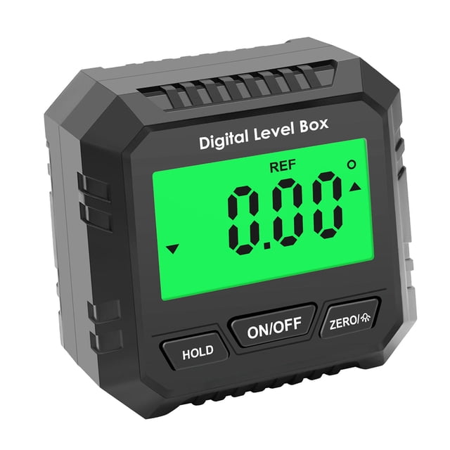 S SERENABLE Jauge d'Angle Numérique Outil de Mesure Rétroéclairé LCD Fixe les Angles Rapporteur de Cube Sans Ampoules