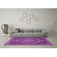 thumbnail image 3 of Ahgly Company Indoor Round Persian Purple Traditional Area Rugs, 5' Round, 3 of 4