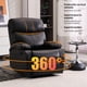 thumbnail image 5 of Sillon Masajeador, Sillon Reclinable de 360° Adultos Tipo Cine 8 Modos de Masaje con Soporte Lumbar, Reposapiés Retráctil, Sillas Giratorias Manuales para Sala de Estar y Dormitorio (Negro), 5 of 9