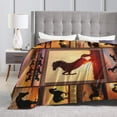 thumbnail image 3 of SPXUBZ Horse Blanket Wild Horse Blanket Flannel Blanket Sofa Couch Warm Soft Bed Blanket for All Season 50x60in, 3 of 7