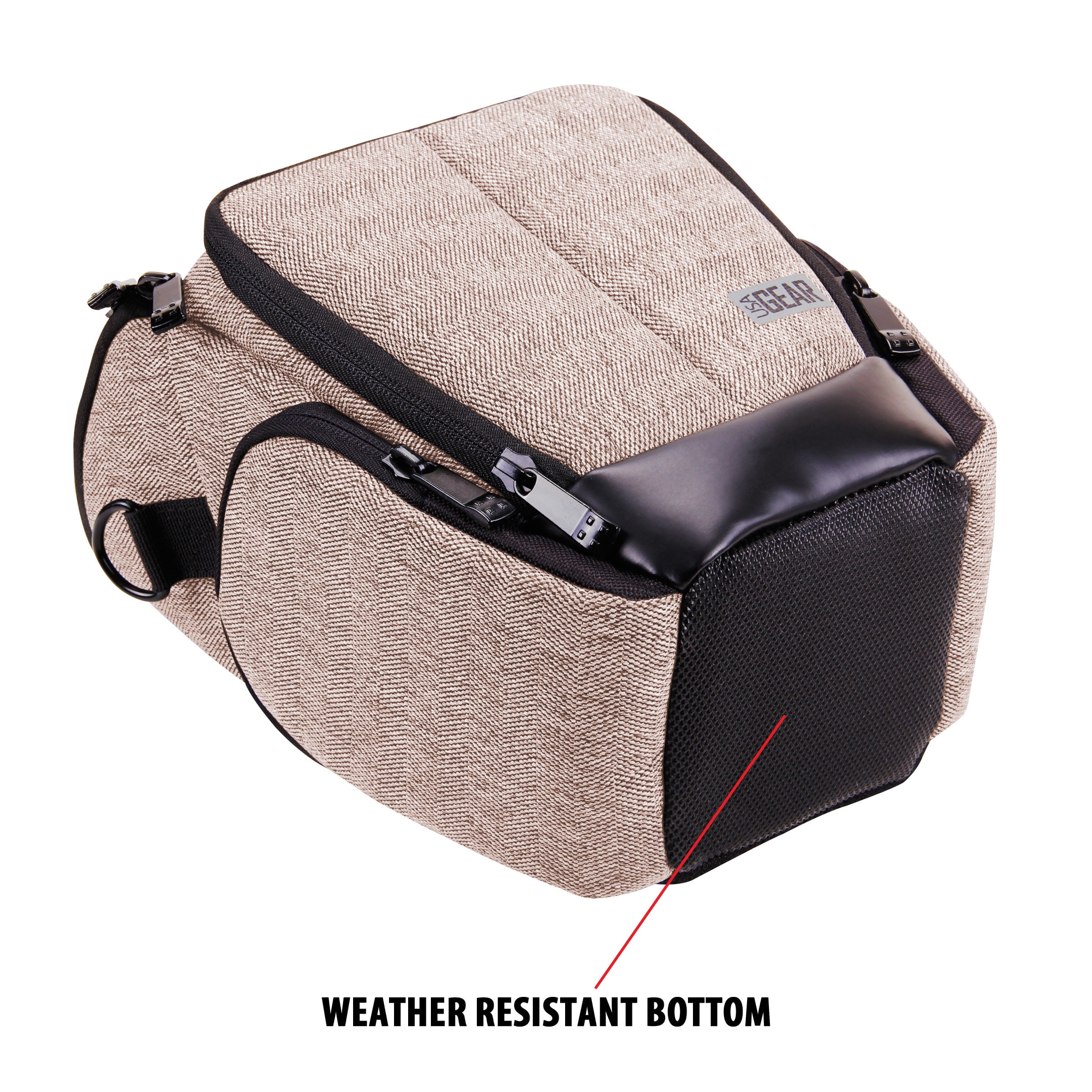 USA Gear Camera Case for Digital SLR (Brown) w/ Soft Cushioned Interior, Zippered Accessory Pockets, Adjustable Carry Strap