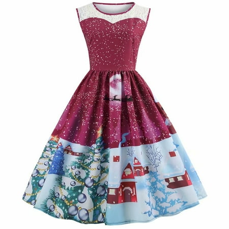 Noroomaknet - Noroomanknet Christmas Clothes For Juniors And Womens Noroomaknet - Noroomanknet Christmas Clothes for Juniors and Womens, Womens Dresses Sleveeless,Fit and Flare Dresses for Party,Wine Red(M-3XL) - Walmart.com - Noroomaknet - Noroomanknet Christmas Clothes For Juniors And Womens