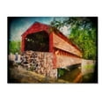 thumbnail image 2 of Trademark Fine Art "Old Covered Bridge" Canvas Art by Lois Bryan, 2 of 4
