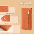 thumbnail image 4 of Egoelife Women Wallet Genuine Leather RFID Blocking Clutch Zipper Credit Card Holder Large Capacity Billfolds Ladies Handbags Coin Pocket, 4 of 7