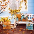 thumbnail image 5 of Fall Pumpkin Pillow Covers 18x18 Set of 4, Giving Thanks Stripe Polka Dots Farmhouse Decorations Blue Autumn Farm Truck Pillows Decor Outdoor Throw Cushion Case for Sofa Home Couch, 5 of 6