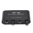 thumbnail image 1 of Yazoeia 2 Channel Amplifier Stereo Audio Amp, 6.35mm HiFi Switcher, Gain Independent Adjustment, with LED Light, for Sound Instrument, Microphone CJB12-65761, 1 of 9