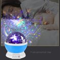 thumbnail image 3 of Kuymtek Rotary USB LED Night Light Star Proyector Batería Niño Dormitorio Lámpara (Azul) Kuymtek Iluminación del hogar multifuncional, 3 of 8