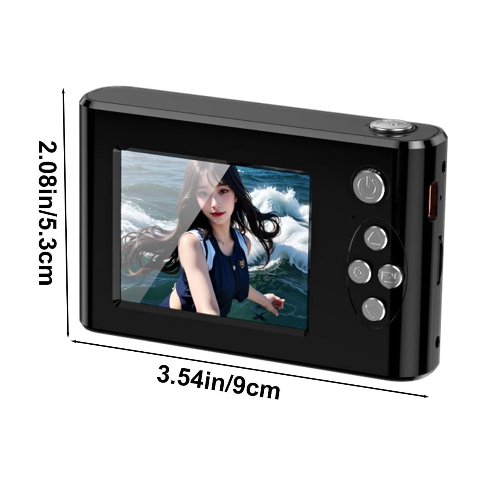 WYBXZ 48MP HD Digital Camera 2.4in IPS Screen, Take Photos and Videos, Travel Camcorder with Night Flash Light and Mirror Beauty Selfie, Supports OTG Transmission, 8X Digital Zooms