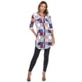 thumbnail image 1 of White Mark Tunique à Carreaux Buffalo pour Femmes Manches 3/4, 1 of 6