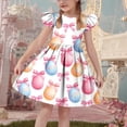 thumbnail image 5 of NAISIBABY Girls Easter Dresses, Summer Casual Crewneck Ruffles Sleeve Kids Flare Flowy Dresses Multicolor Size 14, 5 of 7