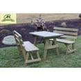 thumbnail image 6 of Yellow Pine Picnic Table with 2 Backed Benches Size 6ft - 8ft, 6 of 11
