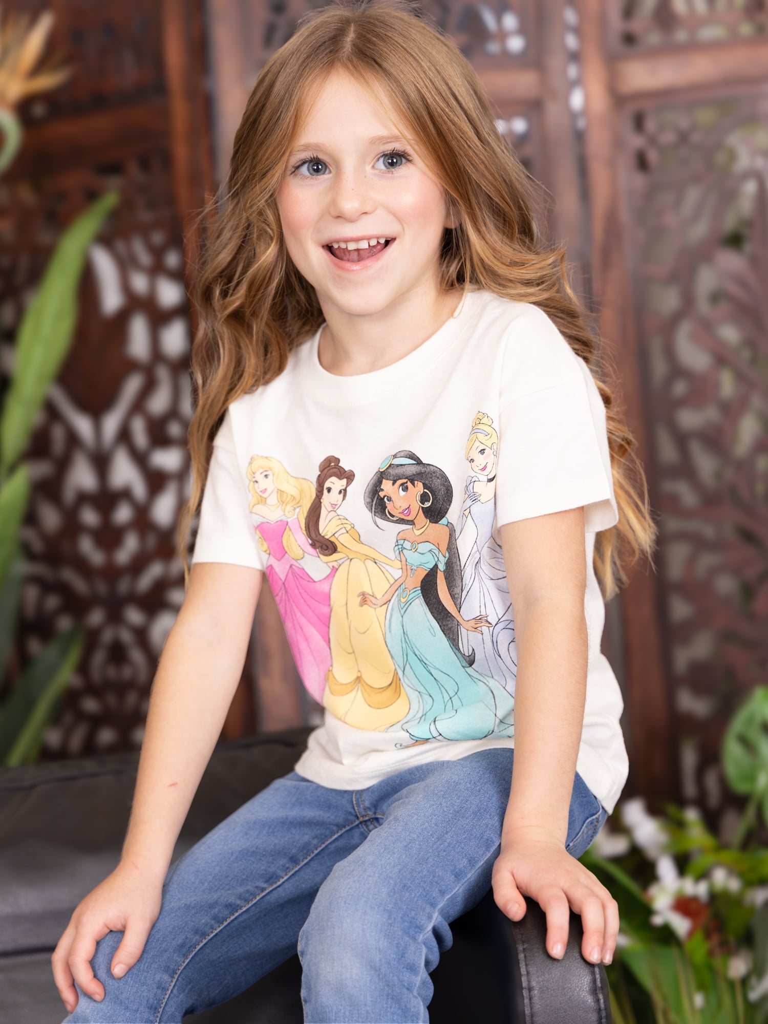 Disney Princess Toddler Graphic Crewneck Tee with Short Sleeves, Sizes 12M-5T