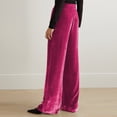 thumbnail image 1 of Pantalones de Pierna Ancha de Cintura Alta de Terciopelo para Mujer Pantalones Sueltos Casuales de Color Puro con Bolsillos ANGGREK  Otros, 1 of 6