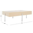 thumbnail image 3 of SAFAVIEH Jaxith Contemporary Coffee Table, Natural/Silver (47.2 in. W x 29.9 in. D x 16.1 in. H), 3 of 9