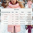 thumbnail image 3 of Girls Puffer Coat Mid Length Hooded Tunic Down Jacket Long Sleeve Thicken Warm Winter Overcoat with Pockets (12 Years, Wine), 3 of 5