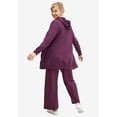 Ellos Women's Plus Size Long Zip Front Hoodie French Terry Long ...
