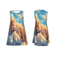 thumbnail image 7 of Yiaed Cloud Sleeping Cat Print Women's Sleeveless Dress, Loose Fit Summer Dress, Casual Sleeveless Dress for Women, 7 of 7