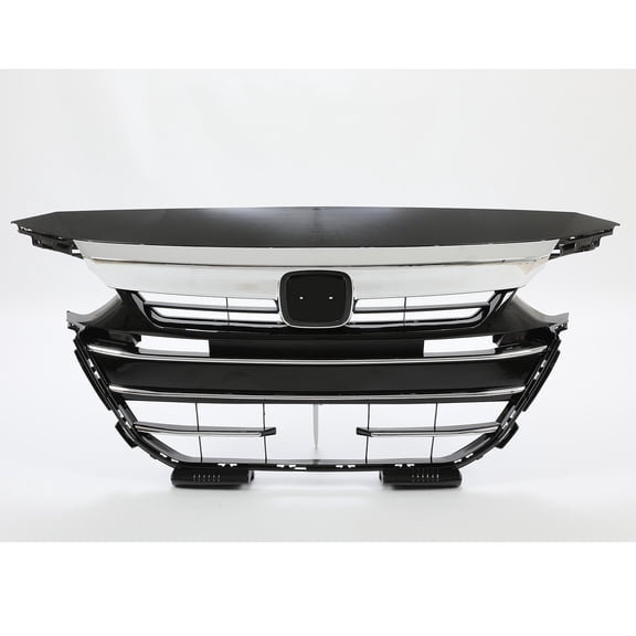 For Honda Accord 2021-2022 Front Upper Lower Grille Chrome Trim w/Grill Cover