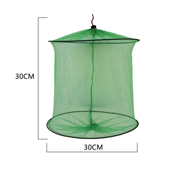 Fishing Net Mesh Fish Trap Minnow Fish Cage Mesh Hole Folded Fishing