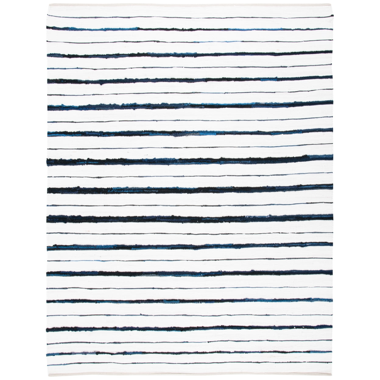 SAFAVIEH Montauk Rowena Striped Runner Rug, Navy/Ivory, 2'3" x 9'