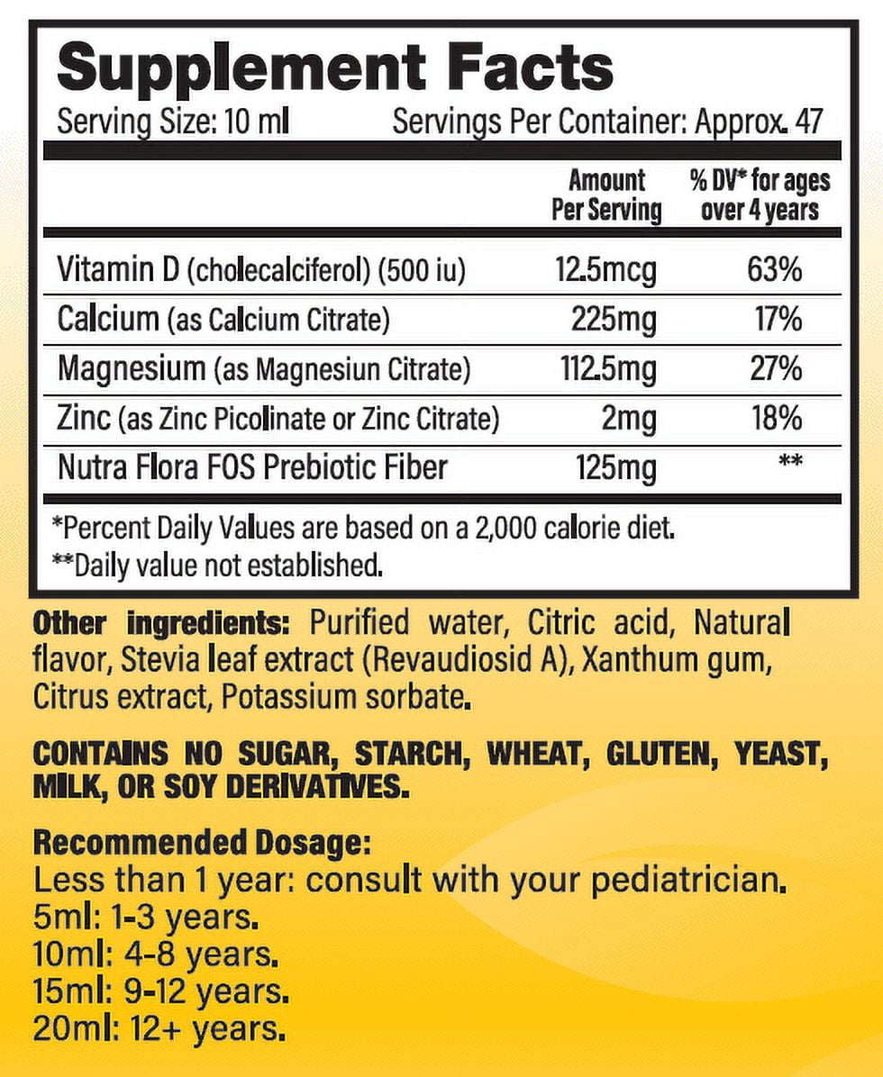 GreenPeach Calcium Magnesium + Zinc, Orange, 16 fl oz (473 ml)