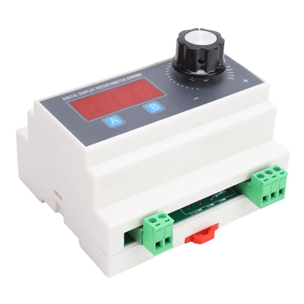 Potenciómetro Potenciómetro De Pantalla Digital 10K Ohm 2W Pantalla De 4 Dígitos Potenciómetro Programable De Montaje En Riel Para Controlador De Velocidad Inversor PLC