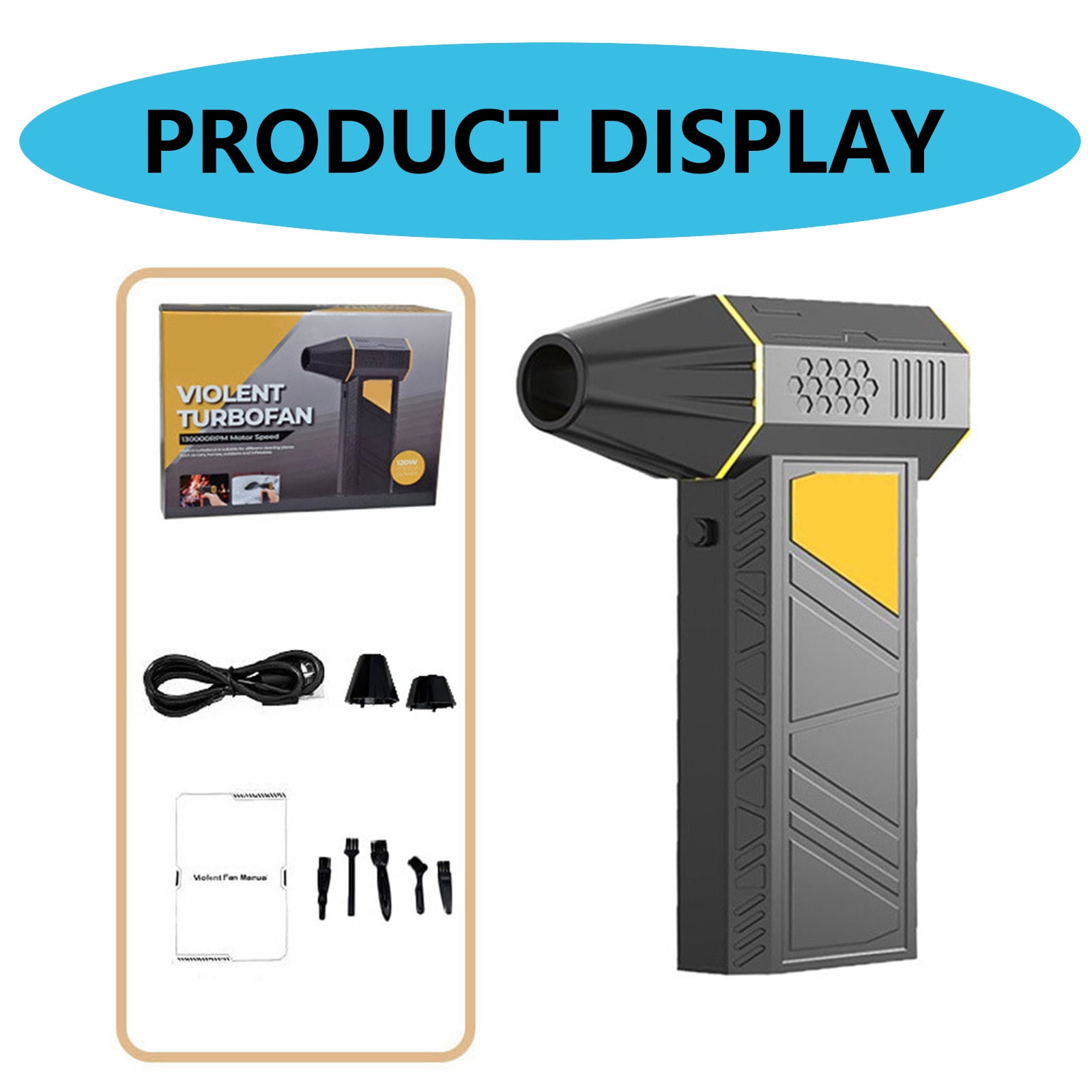 Compressed Air Duster,130000RPM Jets Dryer Blower,3 Gear Electric Air Duster,Air Duster for Car Dry,Keyboard