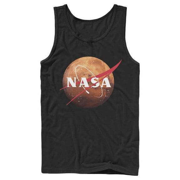 Men's NASA Mars Logo  Tank Top Black 2X Large