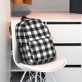 thumbnail image 3 of Rateoe Black White Plaid Pattern Student Backpack Water-resistant Backpack 15-inch Laptop Backpack Lightweight Adjustable School Backpack, 3 of 6