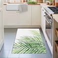 thumbnail image 3 of 2x3 Ft Entryway Area Rug, Sage Green Palm Leaves Kitchen Rug Runner Washable Floor Mat, Summer Tropical Botanical Non Slip Indoor Door Mat Throw Carpet for Bathroom Living Room Bedroom, 3 of 8