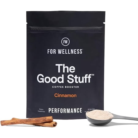 For Wellness The Good Stuff™ Focus Blend (30 Servings Pouch)  Non-Dairy Coffee Supplement – Stimulates Cognitive Function & Mental Clarity  Cinnamon