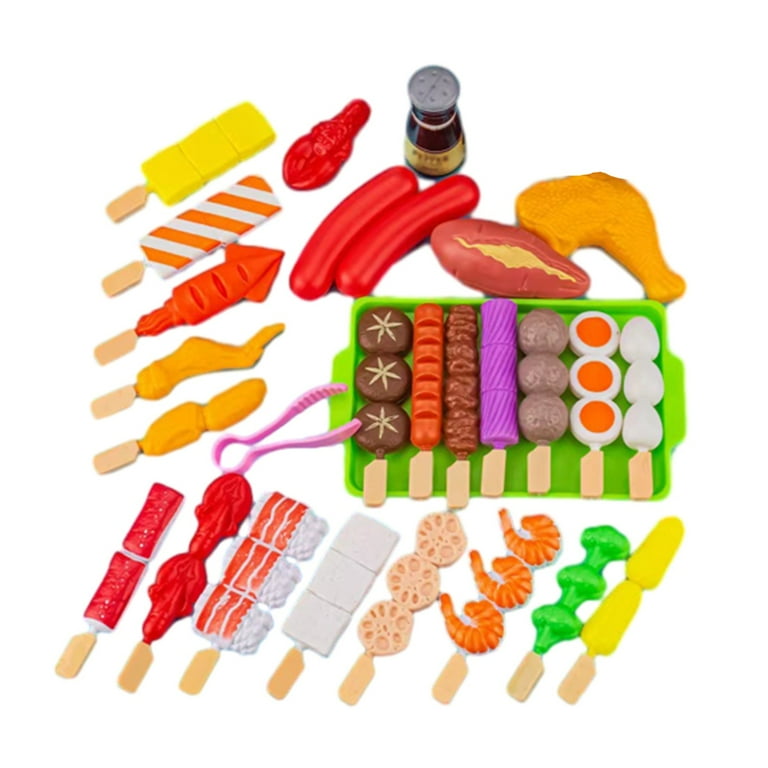Isvgxsz Play Food Set, Food Toys for Toy Kitchen and Grill,Toddler