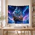 thumbnail image 5 of Sailing Ship and Celestial Portal Tapestry Wall Hanging, 5 of 7