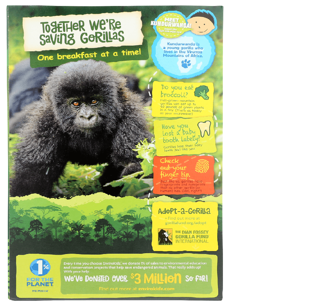 EnviroKidz Organic Gorilla Munch Breakfast Cereal, 10oz Box (pack of 12)
