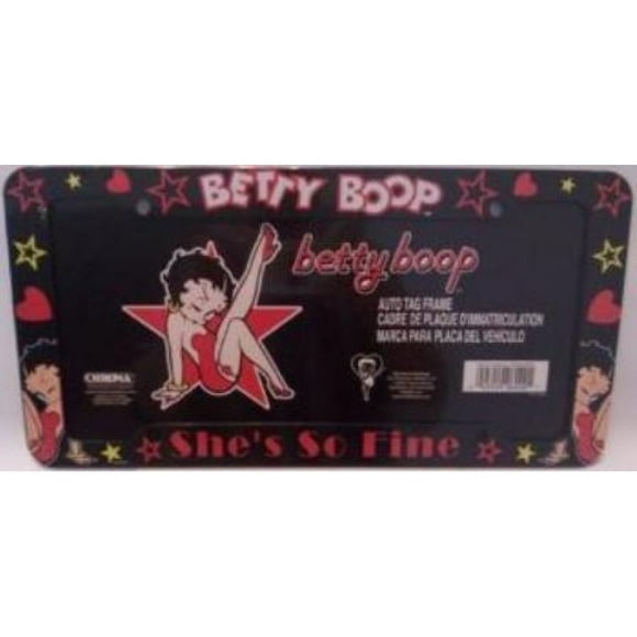 Betty Boop She's So Fine Plastic License Frame. Free Screw Caps Included