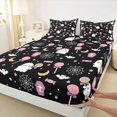 thumbnail image 3 of Manfei Funny Cartoon Turkey Fitted Sheet Full,Vintage Halloween Bed Set,3 Pieces,1 Fitted Sheet and 2 Pillowcases, 3 of 6