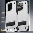 thumbnail image 5 of Dteck for iPhone 14 Pro Max Rugged Case with Kickstand, Military Grade Drop Protection Durable Touch Hard Shockproof TPU Bumper Case Cover for iPhone 14 Pro Max, White, 5 of 7